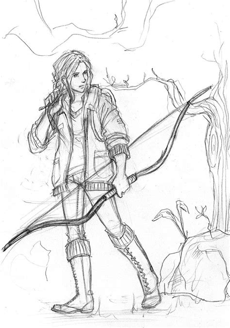 Cute free hunger games coloring page to download. The Hunger Games: Katniss Everdeen by Catching-Smoke ...