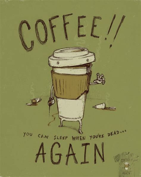 Coffee Zombie Zombie Coffee Coffee Art Coffee Art Print