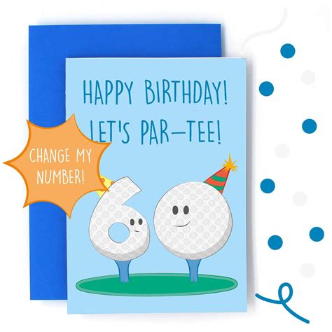 Clearance Sale 60th Birthday Card Funny Golf Birthday Card Etsy