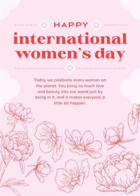 Happy International Womens Day Card Piktochart
