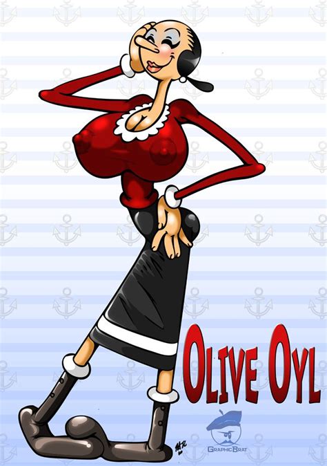 Uber Boober Olive Oyl By Graphicbrat Deviantart Com Popeye Olive