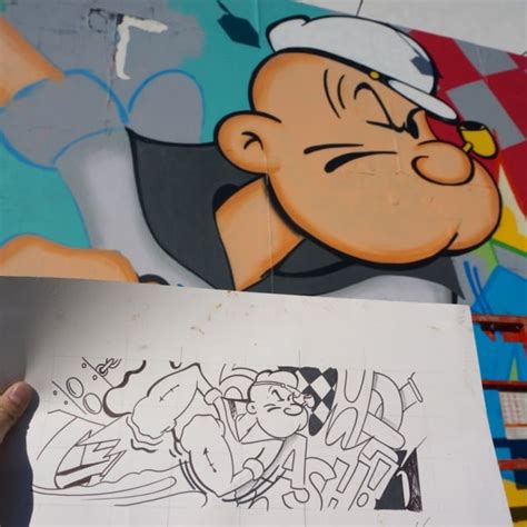Artist Crash Displays Graffiti Popeye Work On The Bowery And Houston