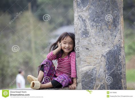 Ethnic Hmong Children In Ha Giang, Vietnam Editorial Image - Image ...