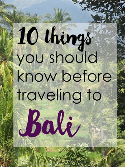 10 Things You Should Know Before Traveling To Bali Wandering Sunsets