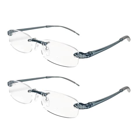 Magnifeye Reading Glasses Sport Gray 2 5 Magnification 2 Pair Plus 2 Cases The Home Depot Canada