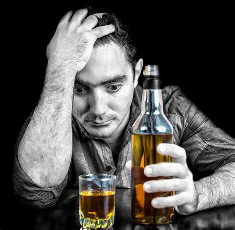 Desperate Drunk Hispanic Man Drinking Stock Photo Image Of Desperate