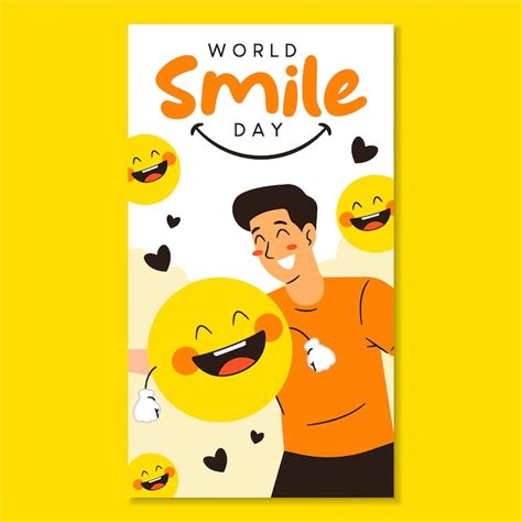 premium vector hand drawn world smile day vector illustration concept