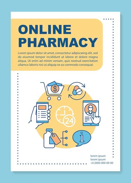 Premium Vector Online Pharmacy Poster Template Layout Drugstore