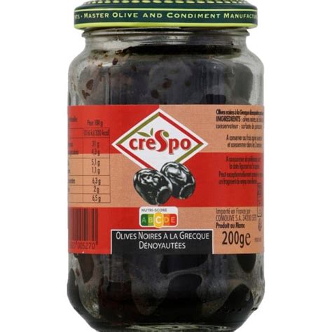 Crespo Olives noires à la grecque dénoyautées