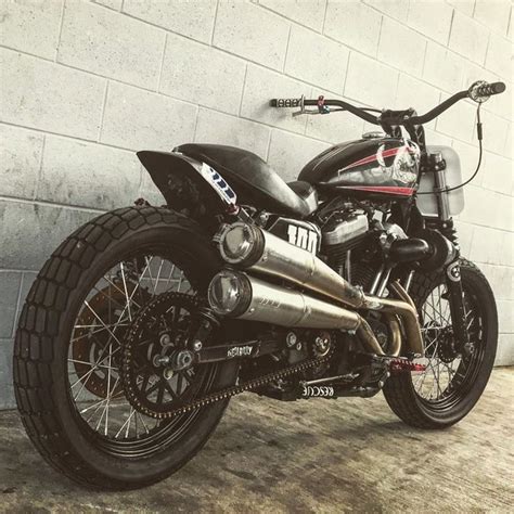 One of our most popular posts on the awesome harley sportster custom by rough crafts. "HellBilly" Harley Hooligan Sportster Flat Tracker ...