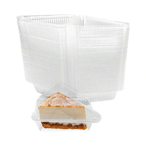 50 Pcs Clear Plastic Take Out Containers Disposable Clamshell Dessert