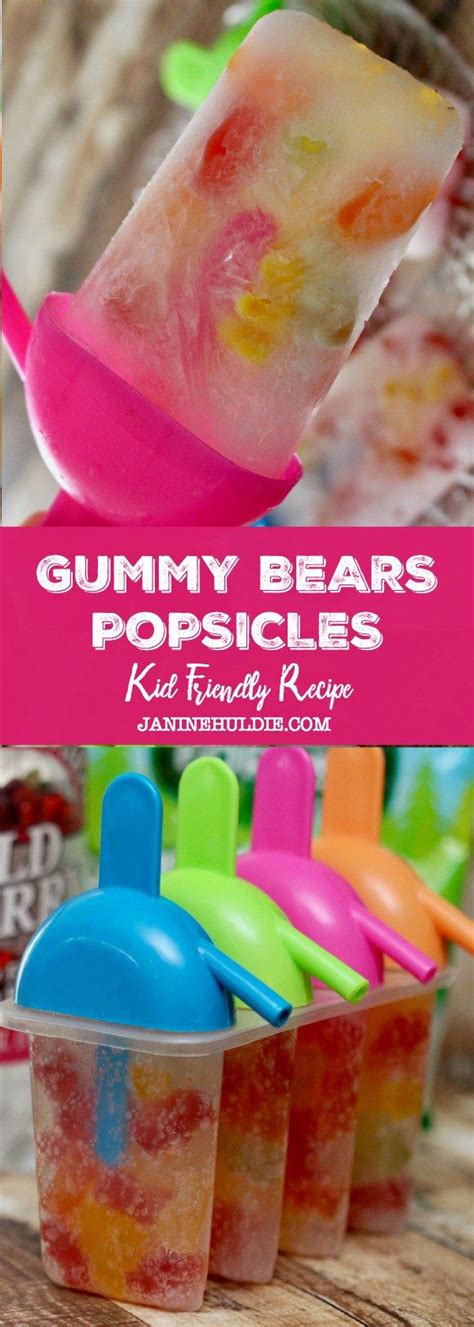 Gummy Bear Popsicles Recipe Gummy Bear Popsicles Popsicle Recipes