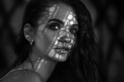 wallpaper face women model sergey parishkov monochrome portrait 2000x1335