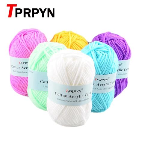 Tprpyn 1pc25g 50m Milk Cotton Yarn For Hand Knitting Acrylic Wool Knit