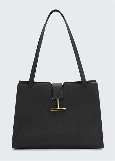 TOM FORD Tara Large Grain Leather Shoulder Tote Bag ...