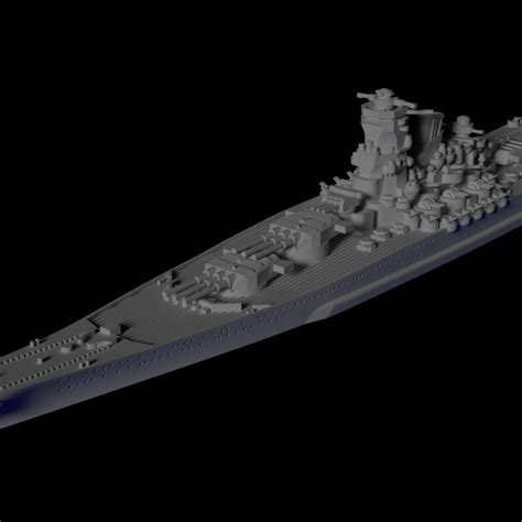 3d Printable Japanese Battleship Yamato By Lee Mccoll