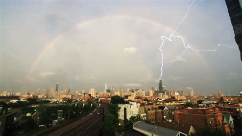 Lightning Striking The Willis Tower With A Giant Rainbow I Flickr