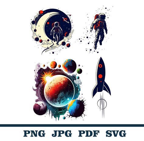 Galactic Space Space Galaxy Planets And Space Clipart Space Etsy