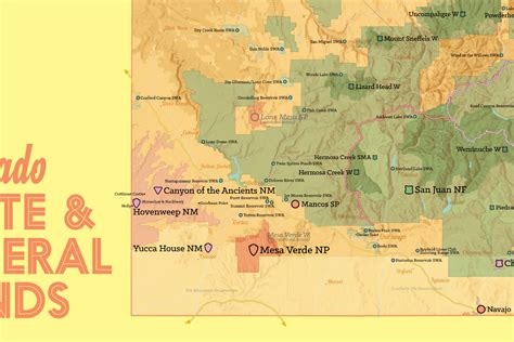 Colorado State Parks And Federal Lands Map 24x36 Poster Best Maps Ever