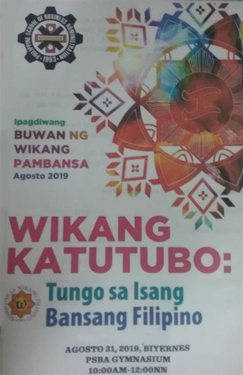 Slogan Making Buwan Ng Wika 2019 Wikang Katutubo Tungo Sa Isang Hot