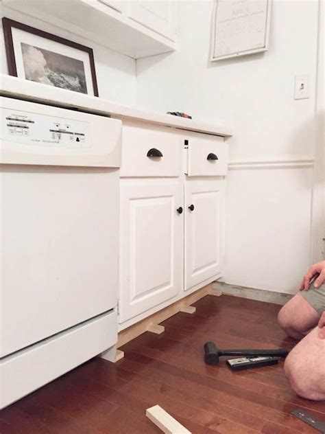 3 inches to 4 1/2 inches. Building Out the Toe Kicks on Kitchen Cabinets | Kitchen ...