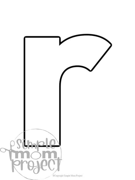 Free Printable Lowercase Letter R Template Simple Mom Project