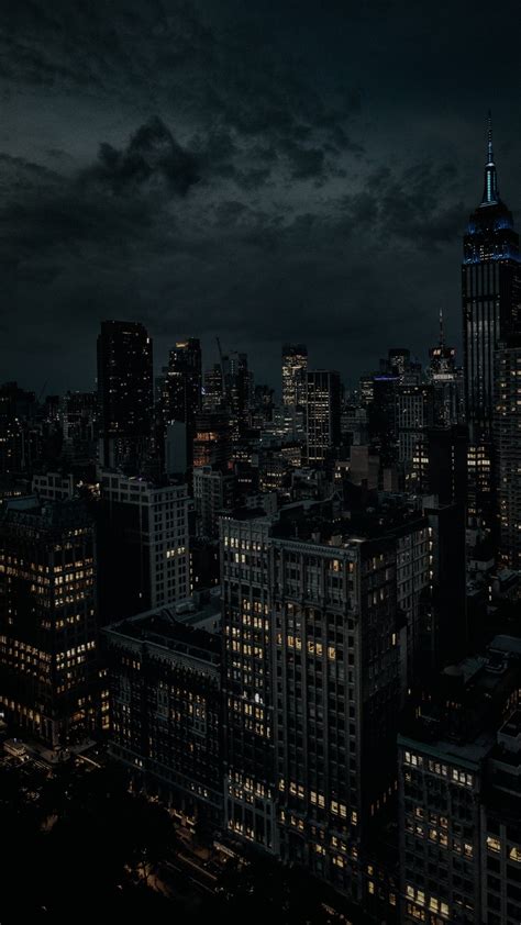 🔥 Download Dark Night City Lighte And Buildings Wallpaper Aesthetic By