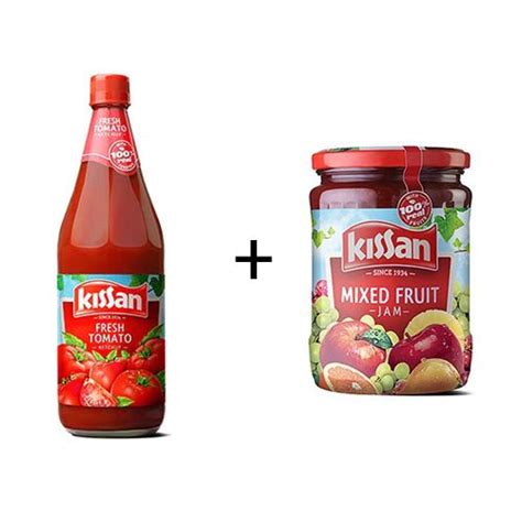 Buy Kissan Fresh Tomato Ketchup 1 Kg Mixed Fruit Jam 700 Gm Online At