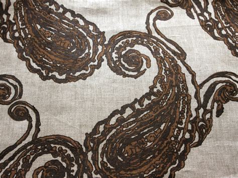 Linen Upholstery Large Paisley Print Bandj Fabrics