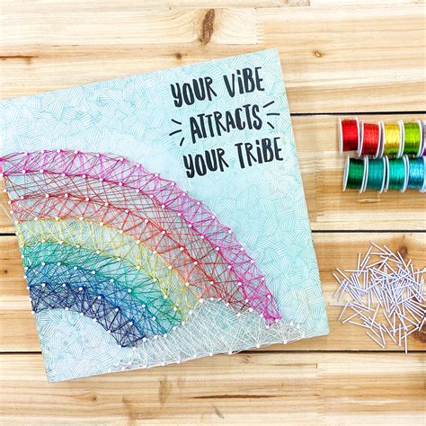 Make This Colorful Wire Rainbow String Art Craft Warehouse