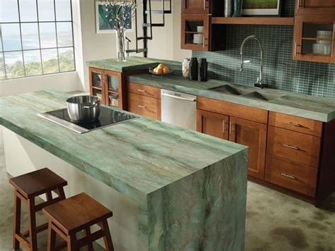 Green Kitchen Marble Countertops 22 #