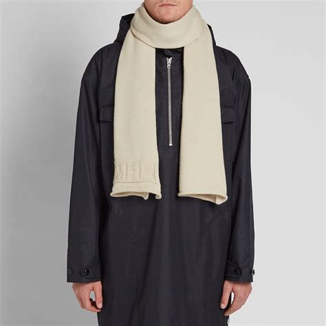 Plus, they add great texture without blocking any light or views. MHL. by Margaret Howell Logo Scarf Off White | END.