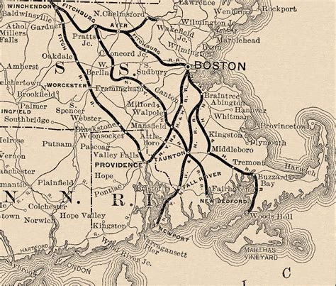 Rutland Railroad Vintage Map Etsy