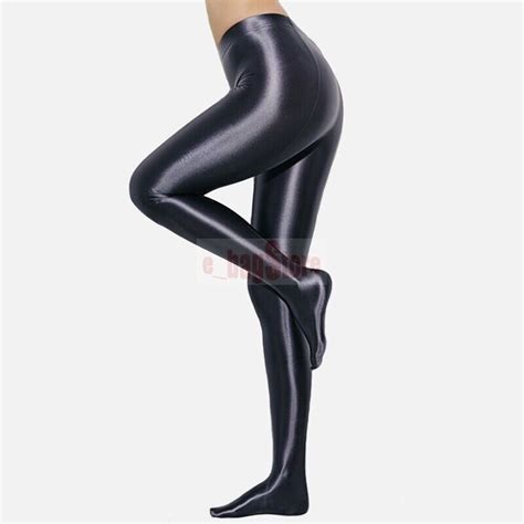 leohex women s nylon glitter sexy stockings satin glossy opaque pantyhose shiny ebay