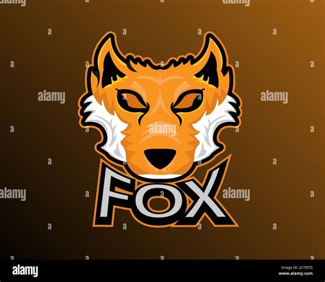 Illustration Vector Design Of Fox Esport Logo Template Stock Vector