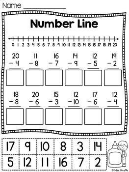 Each problem sheet is based on an interesting theme such as parties or the seaside. First Grade Math Unit 6 Subtraction within 20 | First ...