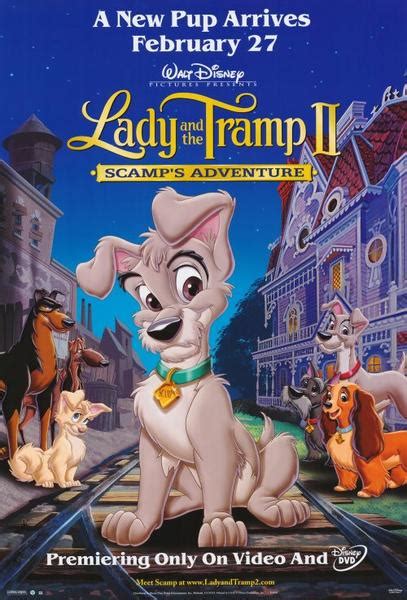 Lady And The Tramp 2 Scamps Adventure Movie Poster 27x40 Used Walt Dis
