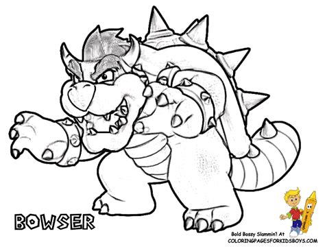 Dry Bowser Mario Kart Coloring Pages