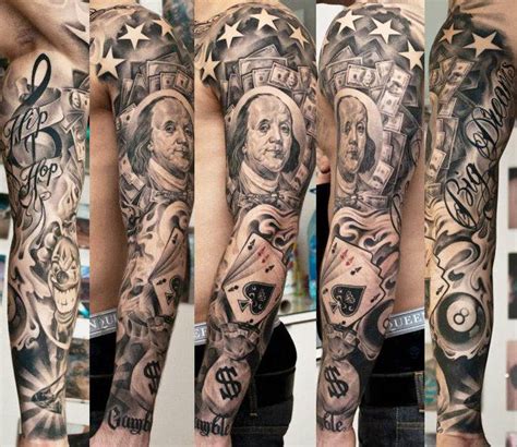 Las Vegas sleeve tattoo by Denis Sivak | Post 9697