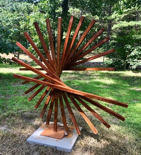 Large Modern Abstract Sculpture Made From Corten Steel Etsy Metal