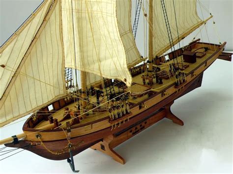 1100 Hobby Halcon 1840 Sail Boat Wooden Model Kit Assemble Display