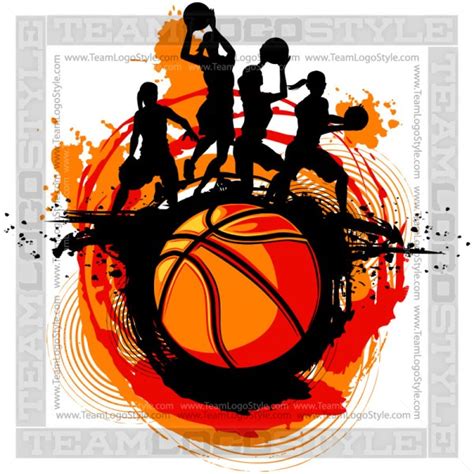 Girls Basketball Clip Art Design Vector Clipart Players