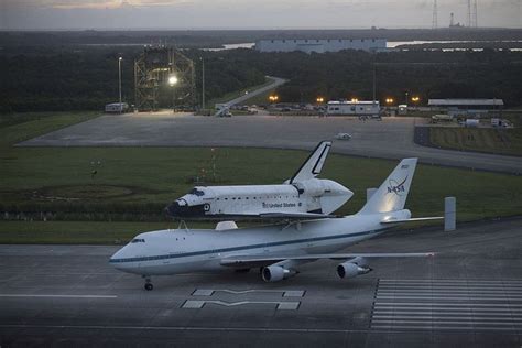 Endeavour Taxis To Runway Atop Shuttle Carrier Aircraft Ksc 2012 5350