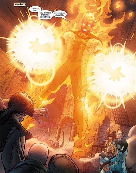 The Human Torch In Ultimate Fantastic Four Vol Art By Scott Kolins Wil Quintana