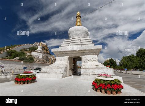 View Of Stupa Near Potala Palace The Stupa Is Located On One Of The