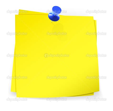 Colorful Sticky Notes Attached With Blue Pin — Stock Vector © Gorgrigo