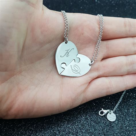 Find deals on products on amazon Personalized 925 Sterling Silver 3 Pieces Initial Puzzle ...
