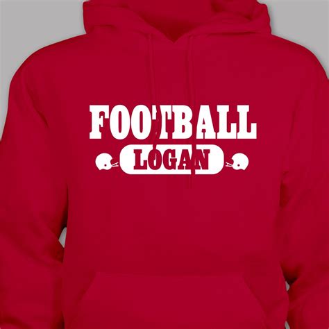 Personalized Football Sweatshirt Personalized Football Hooded