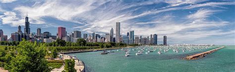 Chicago Skyline Daytime Panoramic Photograph By Adam Romanowicz Fine