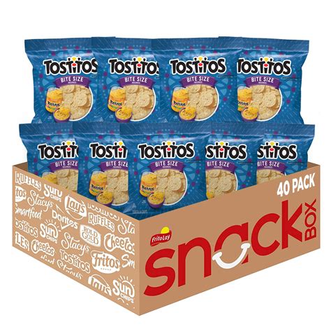 tostitos bite sized rounds tortilla chips 1 ounce pack of 40